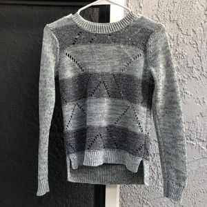 Banana Republic Gray Striped Sweater